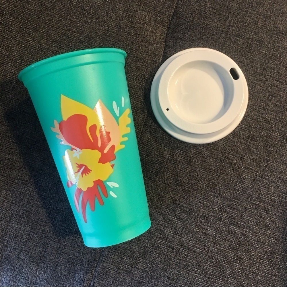 GREEN Starbucks Tropical Island Hot Cup, Limited Edition, NEW